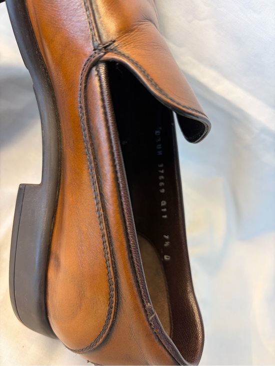 Salvatore Ferragamo Tan Leather Slip-On Loafers